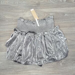 🌟NWT Do+Be Metallic Silver Skirt